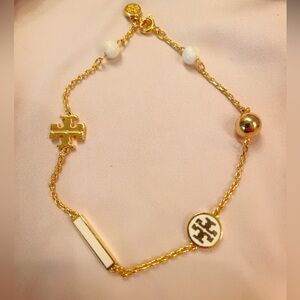 Tory Burch 18K Plated Gold Bracelet 9”